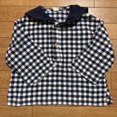 cottoli チェック柄襟付き長袖　90サイズ
