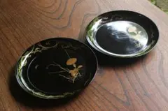 金蒔絵黒漆銘々皿2枚組 - メルカリ