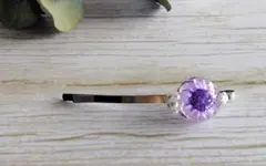 レジンヘアピン～花（パープル）