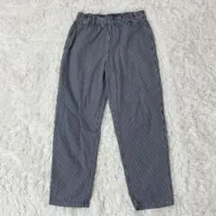 GU ジーユー パンツ ストライプ L ワイドパンツ ウエストゴム 古着
