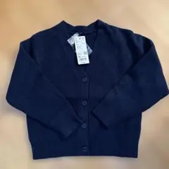 UNIQLO ネイビー カーディガン 130 スフレヤーン