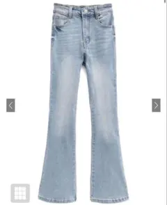 ハイウエストフレアデニムパンツ[cu498]