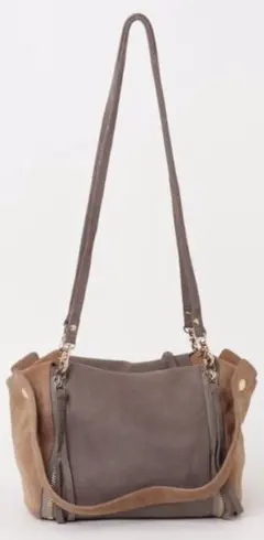 hashibami 2way スエード ショルダーバッグ ハンドバッグ 秋冬