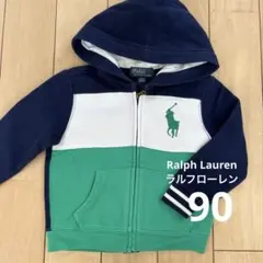 【美品】Ralph Lauren トレーナー 90サイズ　裏起毛　あったかい