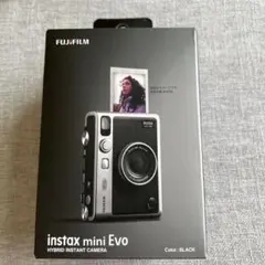 美品　FUJIFILM instax mini Evo ブラック フィルムカメラ