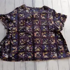yukiemon nekoneko フレアTシャツ ねこあつめネイビー Mのサムネイル