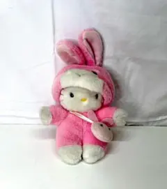◆サンリオ 平成 レトロ ハロー キティ うさぎ1998年ぬいぐるみ　09030