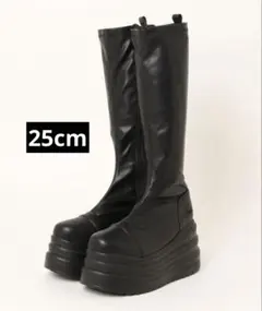 YOSUKE 厚底ストレッチロングブーツ 25cm