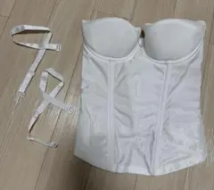 ビアンジュ ブライダルインナー ホワイトコルセット ストラップ付き