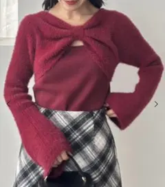 リボンボレロニット