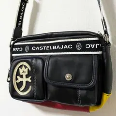 カステルバジャック　ショルダーバッグ　ロゴ　マルチカラー　ブラック　ネイビー
