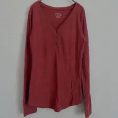 SALE‼️美品 TIME AND TRUE 長袖カットソー【S】ボタン付き 古着