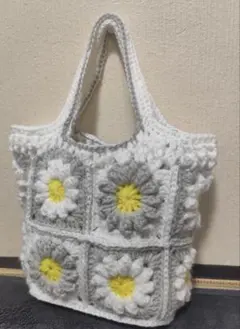 ハンドメイド花柄モチーフ トートバッグ