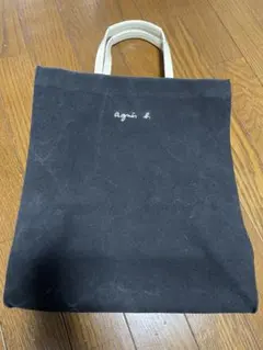 agnis b. 黒 トートバッグ