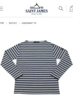 【SAINT JAMES】ウェッソンボーダー長袖カットソー T0size