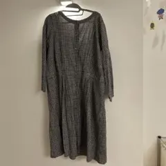 【SM2】Mサイズ チェック柄 前後着　長袖ワンピース