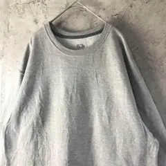 A3378古着　スウェット　グレー　無地　90s Y2K