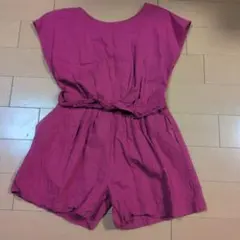 ZARA キッズ ノースリーブ ロンパース レッド 140cm　背中あきのサムネイル