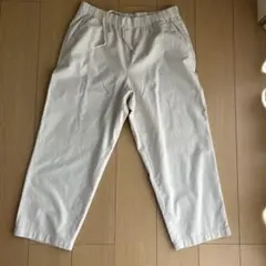 ユニクロUNIQLOレディースベージュアンクルパンツLLサイズ　大きいサイズ