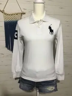 ★ラルフローレン★Y2K ビッグポニー sports ホワイト 白 ポロシャツ