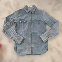 AZUL ライトブルー　デニムシャツ 長袖　ZARA H&M