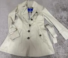 バーバリーブルーレーベル ベージュ トレンチコート ブラウンチェック 40