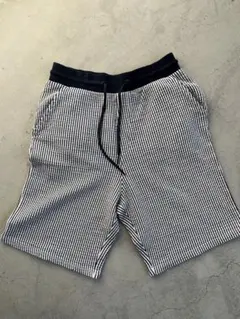 ZARA ブラック・ホワイト ストライプ ショートパンツ M