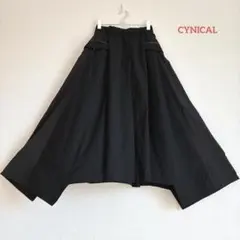 CYNICAL シニカル　異素材変形ロングスカート　ブラックのサムネイル
