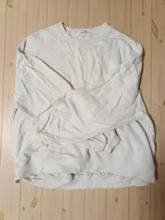 ホワイト クルーネック スウェット