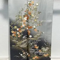 D645 訪問着 さが美 総刺繍 藤の花 正絹 着物 袷 極美品 - メルカリ