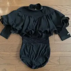 社交ダンス　トップス　ブラウス　ブラック　XS