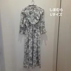 しまむら Lサイズ 花柄ワンピースmakiコラボ melume