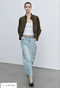 ZARA ZW COLLECTION バレル ハイウエストデニムパンツ
