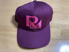 RM SYSTEM ロゴ刺繍キャップ ワインレッド