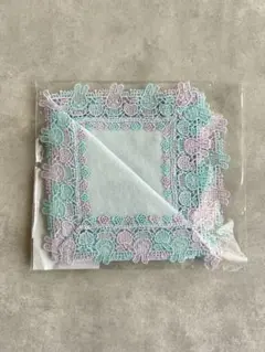 近沢レース　ミッフィー　MG&PKバイカラーハンカチ　サックスブルー　未開封