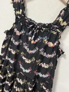 レア！AliceandthePirates*賛美歌柄ロングジャンパースカート*紺 