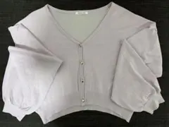 OLIVE des OLIVE 薄紫 Vネック カーディガン