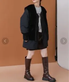 土日限定価格新品Kastaneカスタネマルチウェイベスト付きミリタリーコート黒