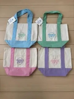 TRADER JOE'S ミニトートバッグ 4色セット