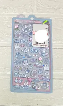 みずいろ★ボンボンドロップシール★うさぎ