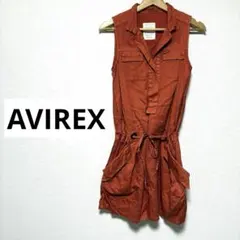 AVIREX アヴィレックス　ミリタリー　ワンピース　オレンジ　S