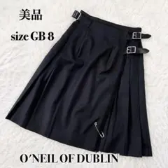 美品O'NEIL OF DUBLIN ウール100% キルトラップスカート 黒Mのサムネイル