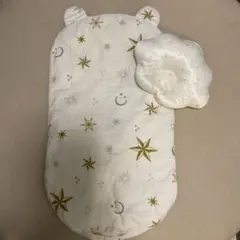 抱っこ布団　綿100% ムーンスター柄　耳付き　ベビー寝具