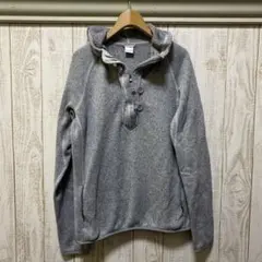 THE NORTH FACE フリースパーカー ハーフボタン グレー