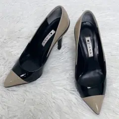 【美品】DIANA ダイアナ エナメル パンプス ツートン 23cm ハイヒール