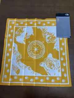 【新品未使用】THE NORTH FACE バンダナ イエロー クマ柄