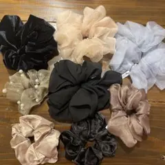 [113]シュシュ まとめ売り 8点セット ヘアアクセサリー