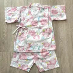 ◆くろわっさんずべべ◆甚平　110サイズ　ピンク水色　パステル