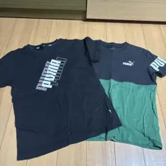 PUMA Tシャツ 黒 緑 2枚セット