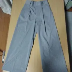 グローバルワーク　グレー ワイドパンツ ゴム入りウエスト